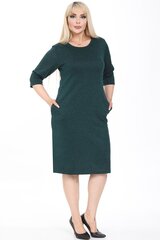 Темно-зеленое платье F5035-ŽA-44/46 цена и информация | Платья | pigu.lt