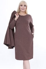 Suknelė moterims F5013, ruda kaina ir informacija | Suknelės | pigu.lt