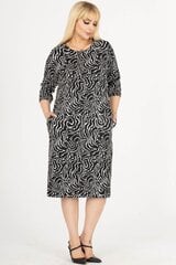 Узорчатое платье с карманами F5018-44/46 цена и информация | Платья | pigu.lt