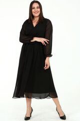Черное длинное платье F2341-44/46 цена и информация | Платья | pigu.lt
