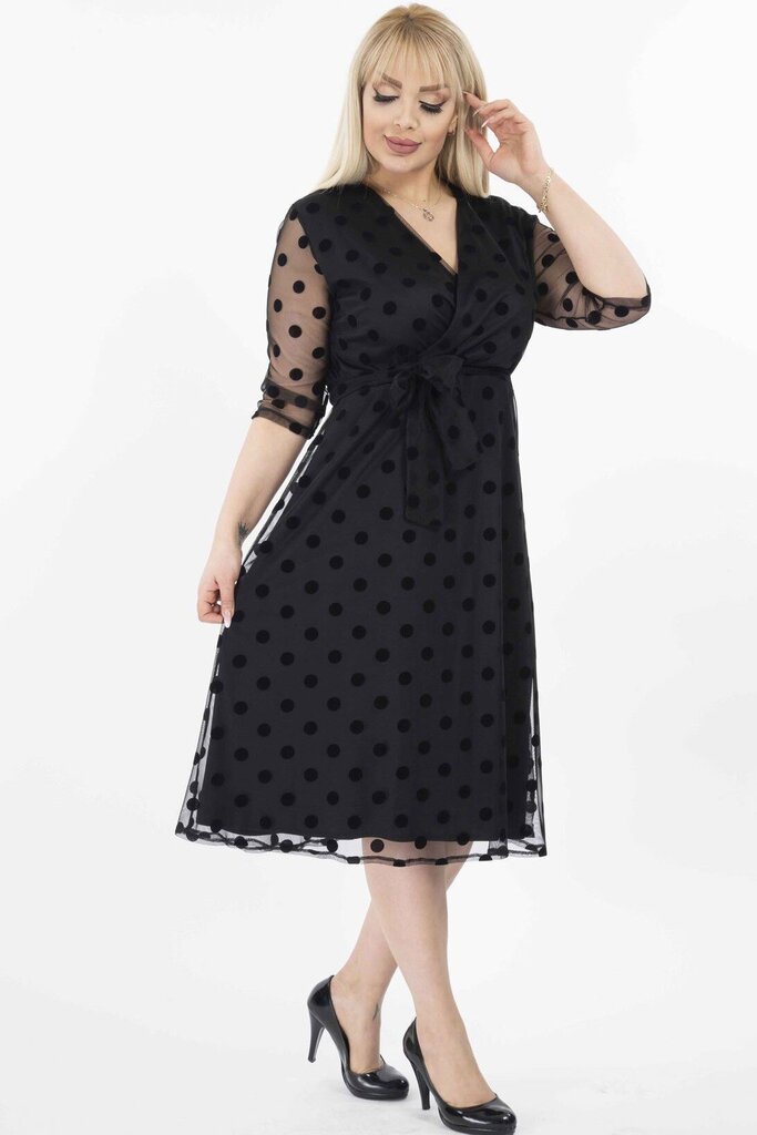 Suknelė moterims F4049, juoda kaina ir informacija | Suknelės | pigu.lt