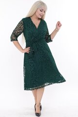 Зеленое платье с вырезом F4029-ZA-44/46 цена и информация | Платья | pigu.lt