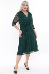 Зеленое платье с вырезом F4029-ZA-44/46 цена и информация | Платья | pigu.lt