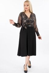 Suknelė moterims F4021, juoda kaina ir informacija | Suknelės | pigu.lt