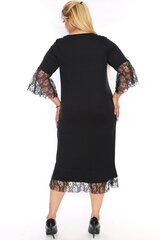 Черное классическое платье F1828-44 цена и информация | Платья | pigu.lt