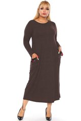 Suknelė moterims B2044-RU, ruda kaina ir informacija | Suknelės | pigu.lt