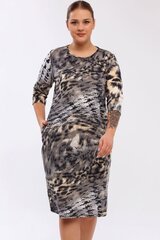 Узорчатое платье с рукавами 3/4. F2359-44/46 цена и информация | Платья | pigu.lt