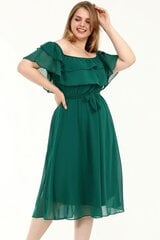 Зеленое платье в испанском стиле на бретеле F1003-ŽA-44/46 цена и информация | Платья | pigu.lt
