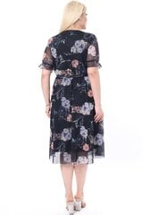 Красивое платье с короткими рукавами и цветочным узором. F5004-44/46 цена и информация | Платья | pigu.lt