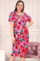 Стильное платье ярких цветов. T998-44/46 цена и информация | Платья | pigu.lt