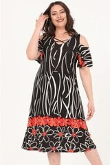 Женское платье Eldar, красно-черное в полоску цена и информация | Платья | pigu.lt