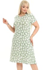 Легкое, удобное салатовое платье с цветами. T1019-ZA-44/46 цена и информация | Платья | pigu.lt
