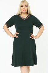 Темно-зеленое расклешенное платье T900-ZA-44 цена и информация | Платья | pigu.lt