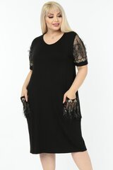 Черное платье с декоративными карманами. V516-44 цена и информация | Платья | pigu.lt