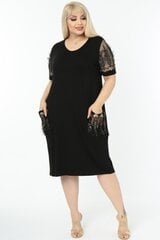 Черное платье с декоративными карманами. V516-44 цена и информация | Платья | pigu.lt