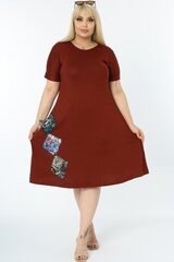 Suknelė moterims B358-KA, ruda kaina ir informacija | Suknelės | pigu.lt
