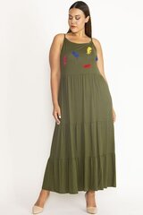 Suknelė moterims C742, žalia kaina ir informacija | Suknelės | pigu.lt