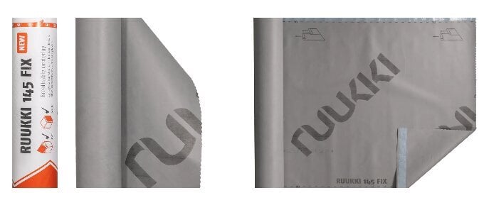 Stogo difuzinė membrana Ruukki 145 Fix, 1,5x50 m/75 m² цена и информация | Stogo dangos | pigu.lt