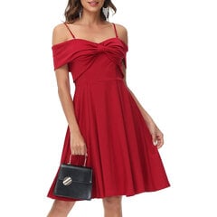 Suknelė moterims Curlbiuty, raudona kaina ir informacija | Suknelės | pigu.lt