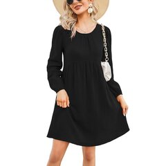 Платье женское из вискозы KOJOOIN, черное цена и информация | Платья | pigu.lt