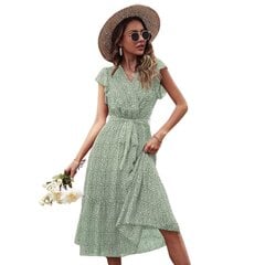 Suknelė moterims Genhoo, žalia kaina ir informacija | Suknelės | pigu.lt