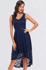Женское кружевное платье с высоким-низким вырезом Yvette, синее цена и информация | Платья | pigu.lt
