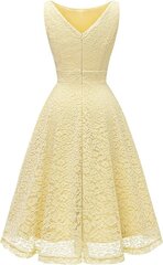 Женское кружевное платье в стиле рокабилли Bbonlinedress, желтое цена и информация | Платья | pigu.lt