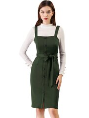 Платье-карандаш женское на пуговицах Allegra K, зеленое цена и информация | Платья | pigu.lt