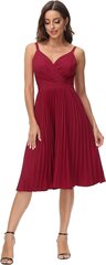 Женское плиссированное платье в стиле ретро Grace Karin, красное цена и информация | Платья | pigu.lt