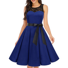 Женское ретро-платье Dressystar, синее цена и информация | Платья | pigu.lt