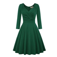 Женское платье в стиле ретро в стиле рокабилли Grace Karin, зеленое цена и информация | Платья | pigu.lt