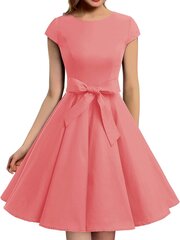 Женское платье в стиле ретро в стиле рокабилли Dressystar, розовое цена и информация | Платья | pigu.lt
