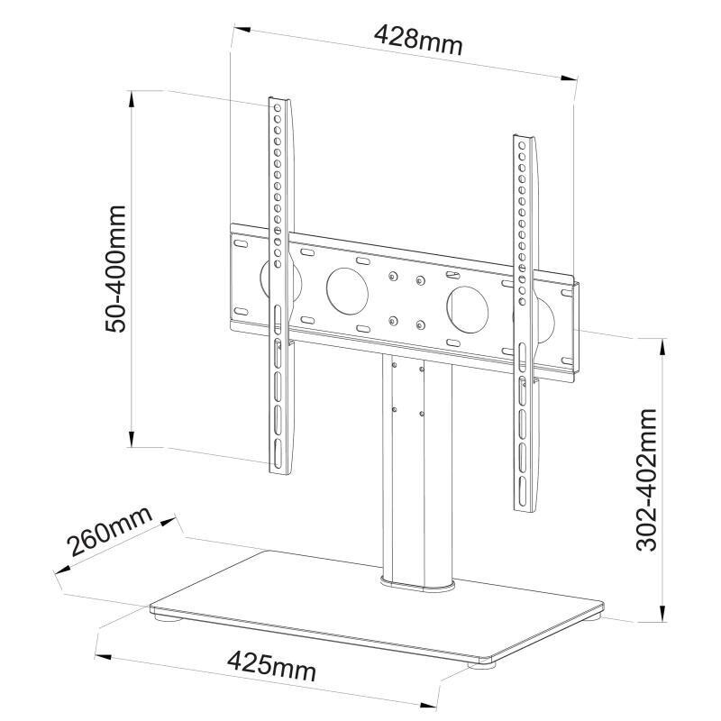 Ergosolid Cast 2 32-55" kaina ir informacija | Televizorių laikikliai, tvirtinimai | pigu.lt