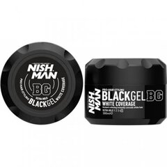 Gelis plaukams Nishman Black Gel White Coverage, 300 ml kaina ir informacija | Plaukų formavimo priemonės | pigu.lt