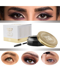 Antakių vaškas su šepeteliu juodas Nishlady Eyebrow Lift Lamination Gel Kit With Brush (Black), 50 ml цена и информация | Карандаши, краска для бровей | pigu.lt