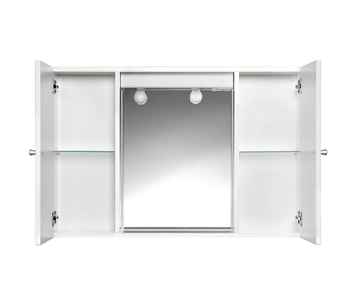 Spintelė su veidrodžiu Jokey Oslo 90SP su apšvietimu 90x58x16 cm, balta kaina ir informacija | Vonios veidrodžiai | pigu.lt