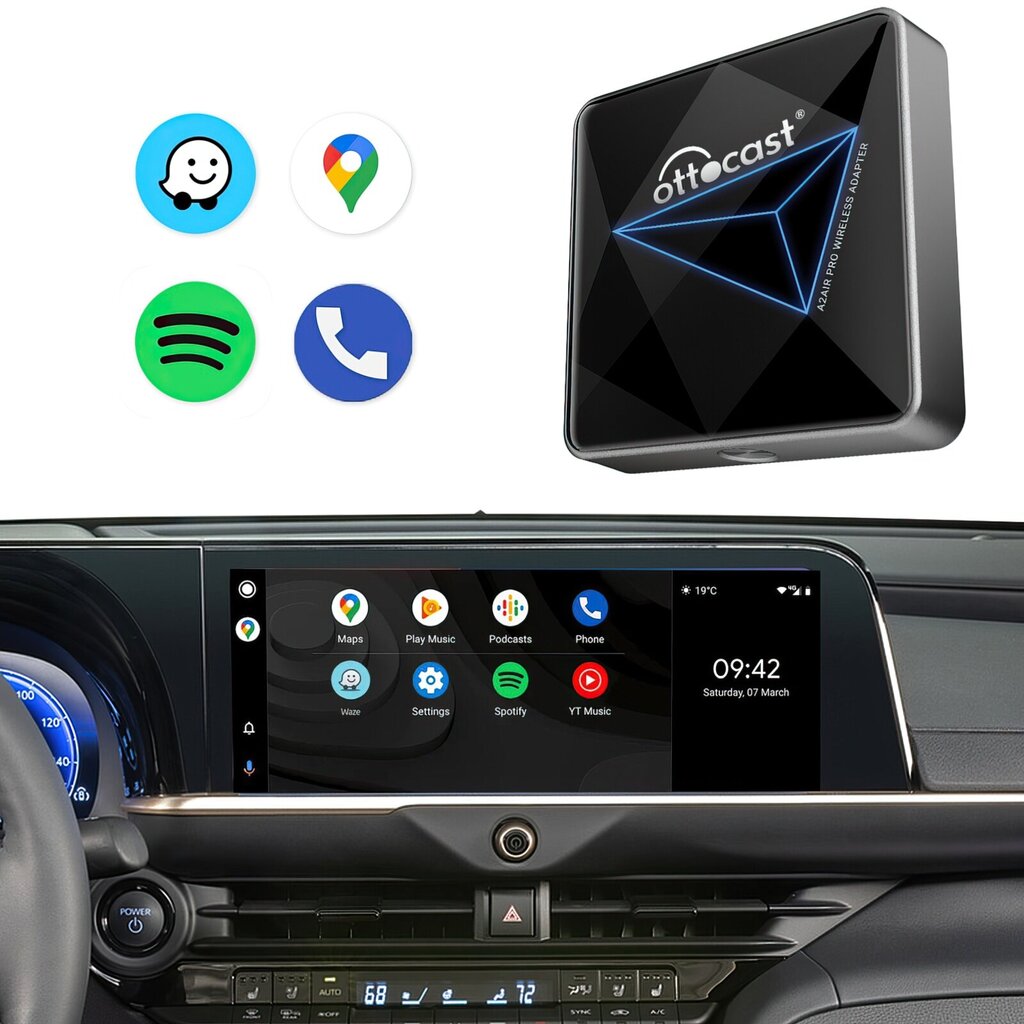 Automobilinis FM moduliatorius Ottocast A2Air Pro kaina ir informacija | FM moduliatoriai | pigu.lt