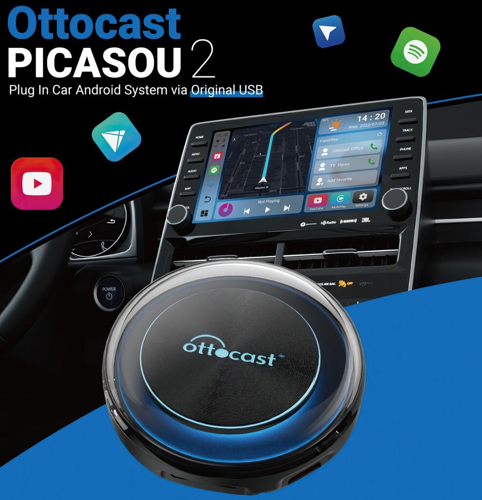 Automobilinis FM moduliatorius Ottocast PICASOU 2 цена и информация | FM moduliatoriai | pigu.lt