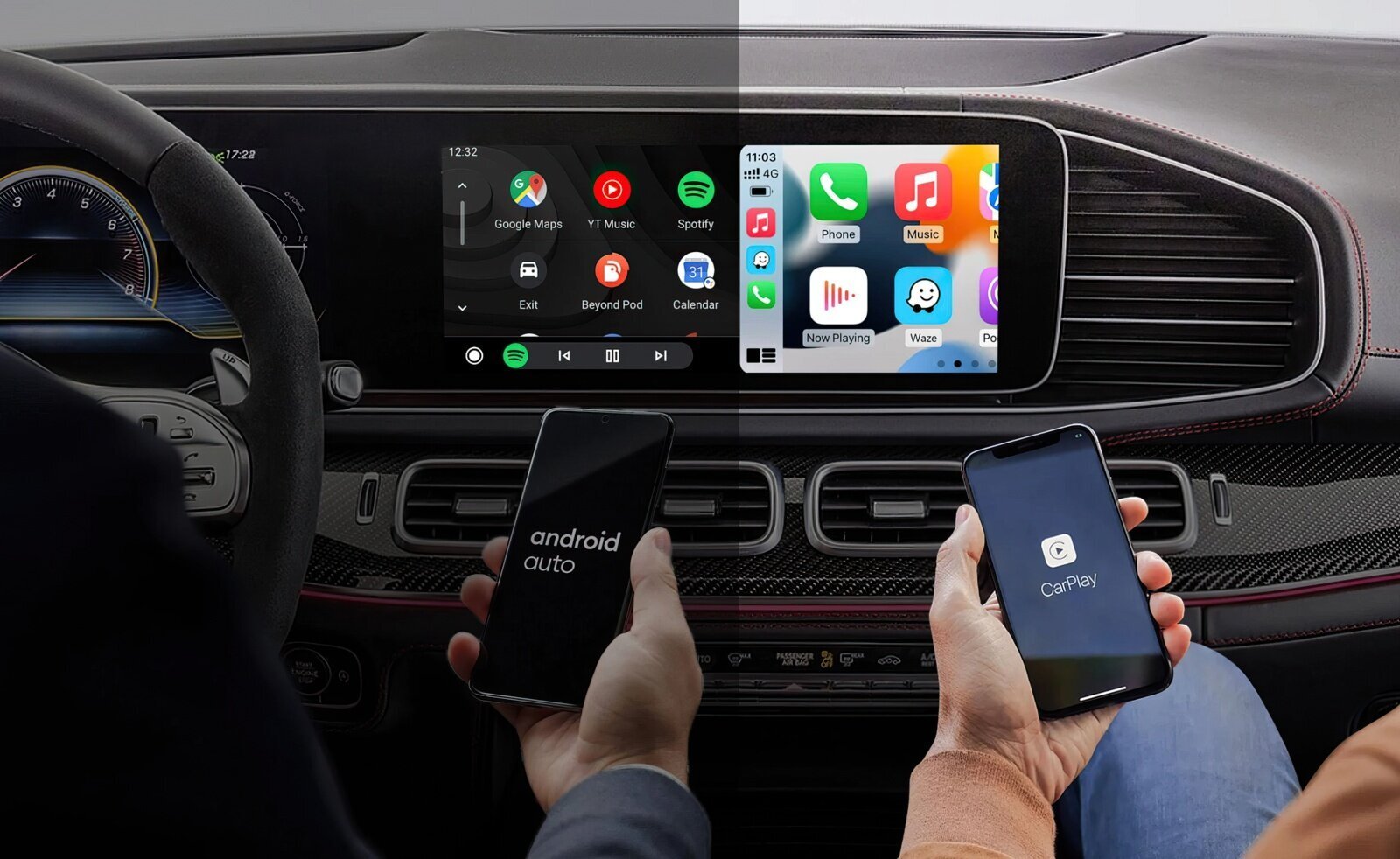 Ottocast U2-X Pro Беспроводной Apple CarPlay Android Auto цена | pigu.lt