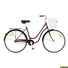 Miesto dviratis Classic Deluxe 26", rudas kaina ir informacija | Dviračiai | pigu.lt