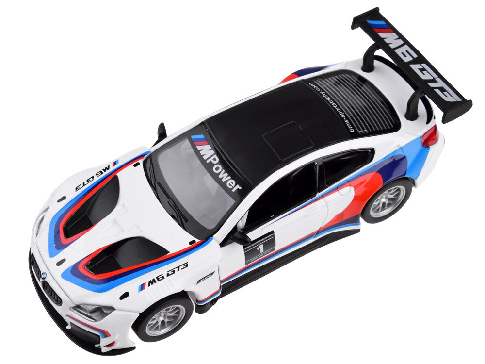 Metalinis BMW M6 GT3 automobilis su garso ir šviesos efektais kaina ir informacija | Žaislai berniukams | pigu.lt