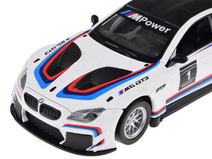 Metalinis BMW M6 GT3 automobilis su garso ir šviesos efektais kaina ir informacija | Žaislai berniukams | pigu.lt