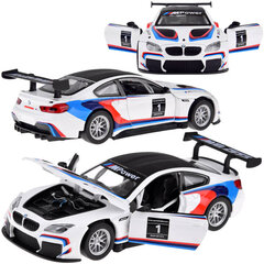 Metalinis BMW M6 GT3 automobilis su garso ir šviesos efektais kaina ir informacija | Žaislai berniukams | pigu.lt