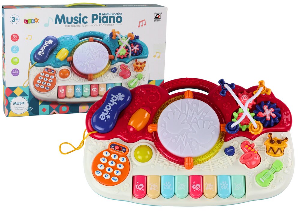 Žaislinis pianinas su garso ir šviesos efektais kaina ir informacija | Lavinamieji žaislai | pigu.lt