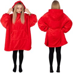 Одеяло с капюшоном большого размера hoodie blanket Springos HA7321, красное цена и информация | Одеяла | pigu.lt