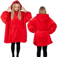 Одеяло с капюшоном большого размера hoodie blanket Springos HA7321, красное цена и информация | Одеяла | pigu.lt