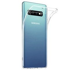 Kieto silikono TPU dėklas - skaidrus (Galaxy S10) kaina ir informacija | Telefono dėklai | pigu.lt