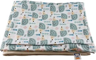 Детское утяжеленное одеяло Sensory Owl - Сон и беспокойство - Сенсорное успокоение - Натуральный цвет - 100% хлопок с наволочкой и мешком для хранения - 90x120 см - 2,5 кг - Ежик цена и информация | Одеяла | pigu.lt