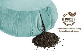 Sensory Owl Zafu подушка для йоги - подушка для медитации - круглая - 100% хлопок - гречиха - Сделано в ЕС Высота 18 см - Диаметр 35 см - розовый цвет цена и информация | Декоративные подушки и наволочки | pigu.lt