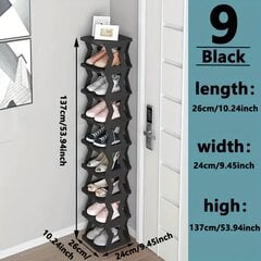 Batų lentyna ToParts4u, juoda kaina ir informacija | Batų spintelės, lentynos ir suolai | pigu.lt